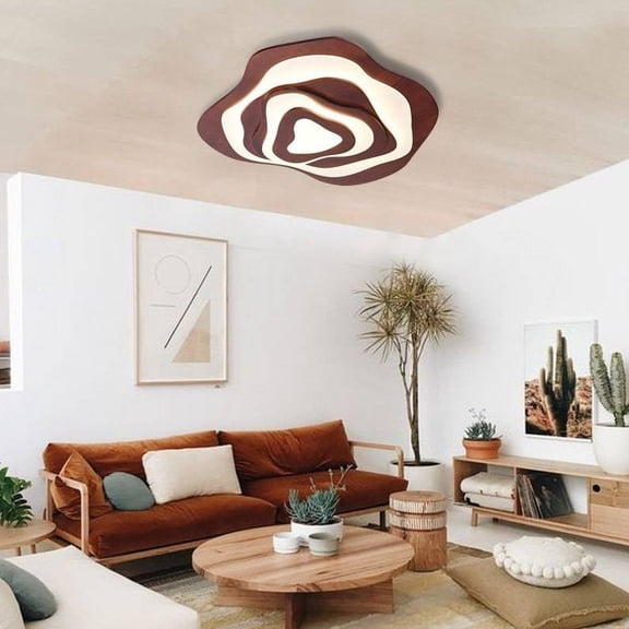 UEEYAC Japanese Art Design Wooden Ceiling Lamp Living Room Chandelier