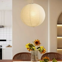 UEEYAC Light White Paper Globe Pendant Light for Living Room