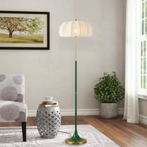 UEEYAC Mid-Century Modern Fabric Table Lamp and Floor Lamp