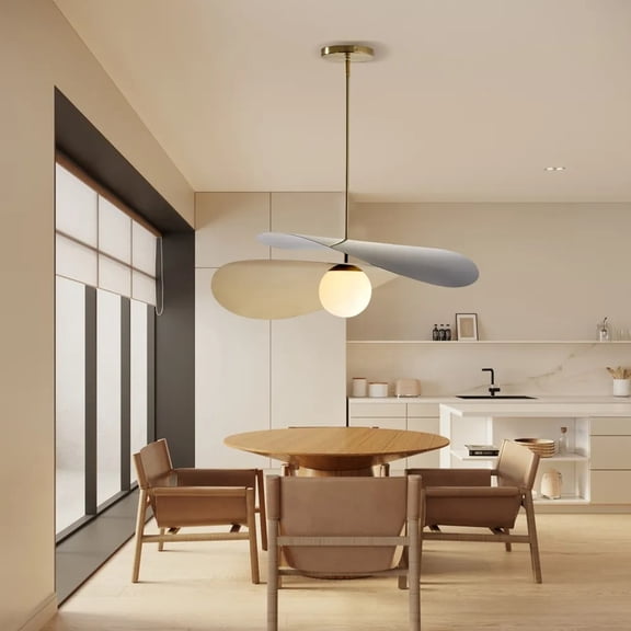 UEEYAC Minimalist Design Straw Hat Pendant Light Modern Metal Chandelier