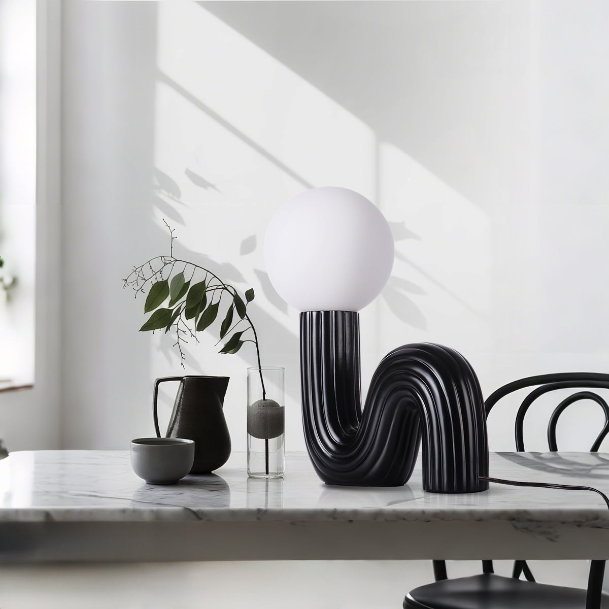 Curated visual reference: Fresh Look at Ueeyac Modern Bohemian Table Lamp With Frosted Glass Shades Scandinavian