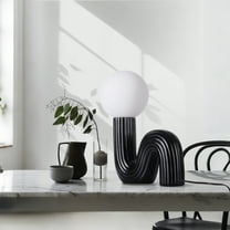 UEEYAC Modern Bohemian Table Lamp With Frosted Glass Shades Scandinavian Design For Living Room, Office, Bedroom