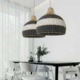 thumbnail image 1 of UEEYAC Modern Home Dining Room Decor Rattan Pendant Light Handmade Hanging Lampshade, 1 of 1