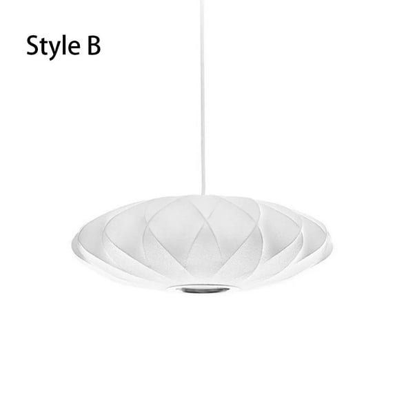 UEEYAC Nordic Simple White Chandelier Dining Room Fabric Pendant Lighting
