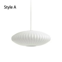UEEYAC Nordic Simple White Chandelier Dining Room Fabric Pendant Lighting