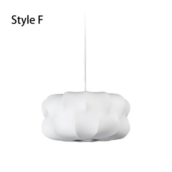 UEEYAC Nordic Simple White Chandelier Dining Room Fabric Pendant Lighting