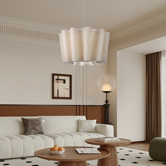 UEEYAC Retro Artistic Fabric Chandelier Wabi-sabi Pendant Light Home Decor