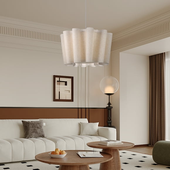 UEEYAC Retro Artistic Fabric Chandelier Wabi-sabi Pendant Light Home Decor
