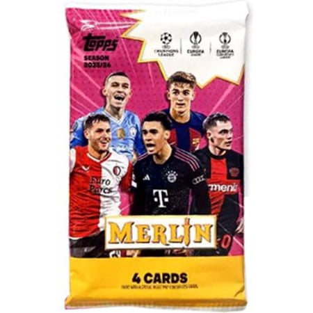 UEFA Champions League Topps 2023-24 Merlin Collection Soccer Trading Card BLASTER Pack