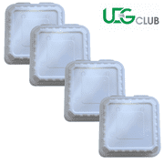 UEG CLUB 9.25x6.5x2.5 Single Compartment To Go Containers, Take Out Containers with lids, Lunch Box Containers, Microwave Safe Box (25 ct)