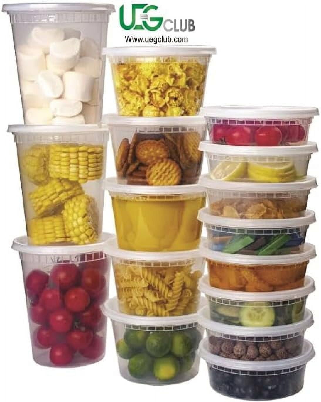 UEG Club Deli Containers with Lids, Plastic Food Storage Containers