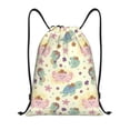 thumbnail image 1 of Disketp Turtle Crab Sea Horse Drawstring Backpack Drawstring Gym Bags Draw String Bags for Sports, Gym, Travel, Swimming, Beach-Small, 1 of 6