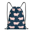 thumbnail image 1 of Disketp Pig 1 Drawstring Backpack Drawstring Gym Bags Draw String Bags for Sports, Gym, Travel, Swimming, Beach-Small, 1 of 6