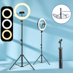UEGOGO 10" ring light With 43.3" tripod & phone holder - perfect for videos, makeup & content creation (YouTube/TikTok/Twitch)