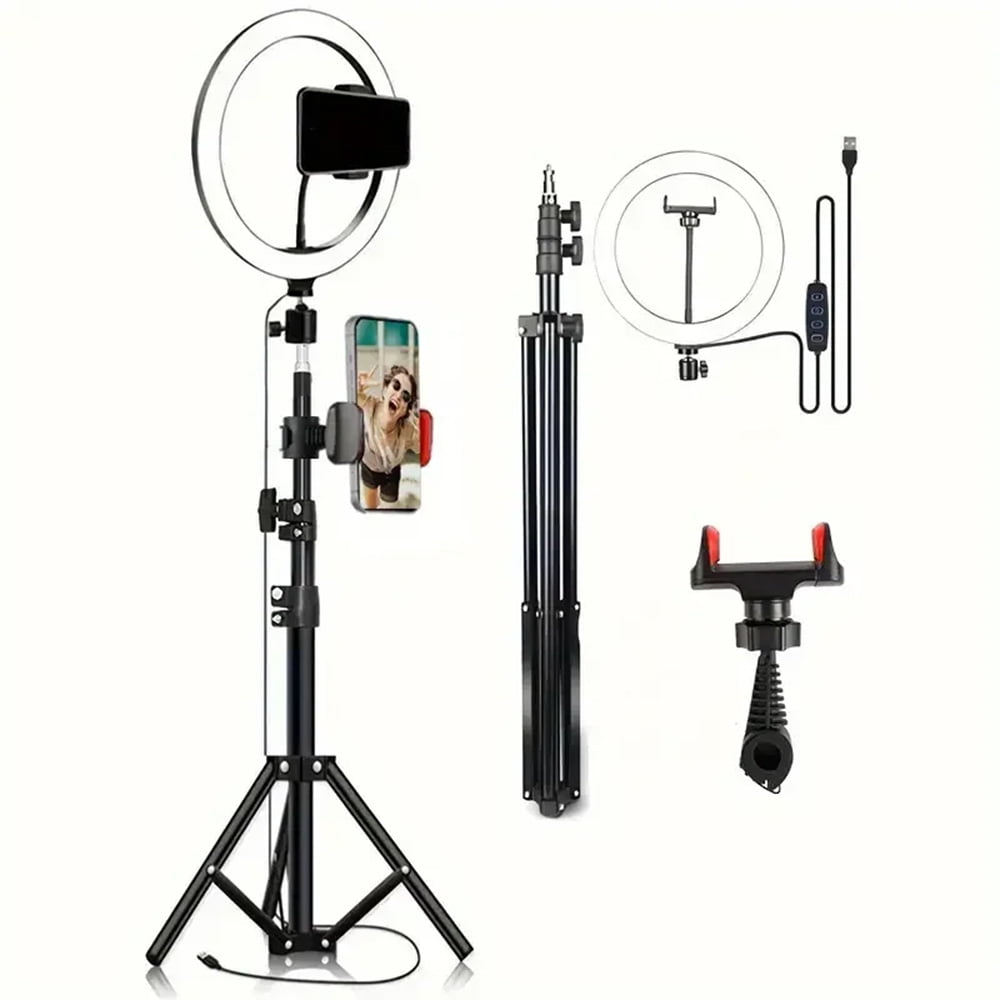 UEGOGO Pro 12" LED Ring Light Kit - 3 Lighting Modes + 43.3" Tripod for Streaming/Makeup/YouTube (With Phone Holder)