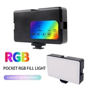 UEGOGO RGB Video Light Portable LED Camera Light for Photography with 3 Cold Shoe Mounts Studio Lights for Vlogging, Video Conference