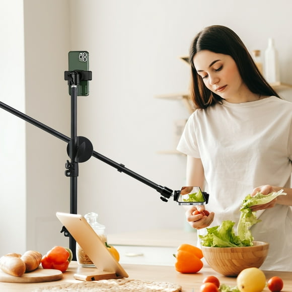 UEGOGO Tripod Stand for Live Streaming Overhead Shots, Professional Grip for Food and Still Life Photography, Wireless Phone Mount for Vloggers and Influencers