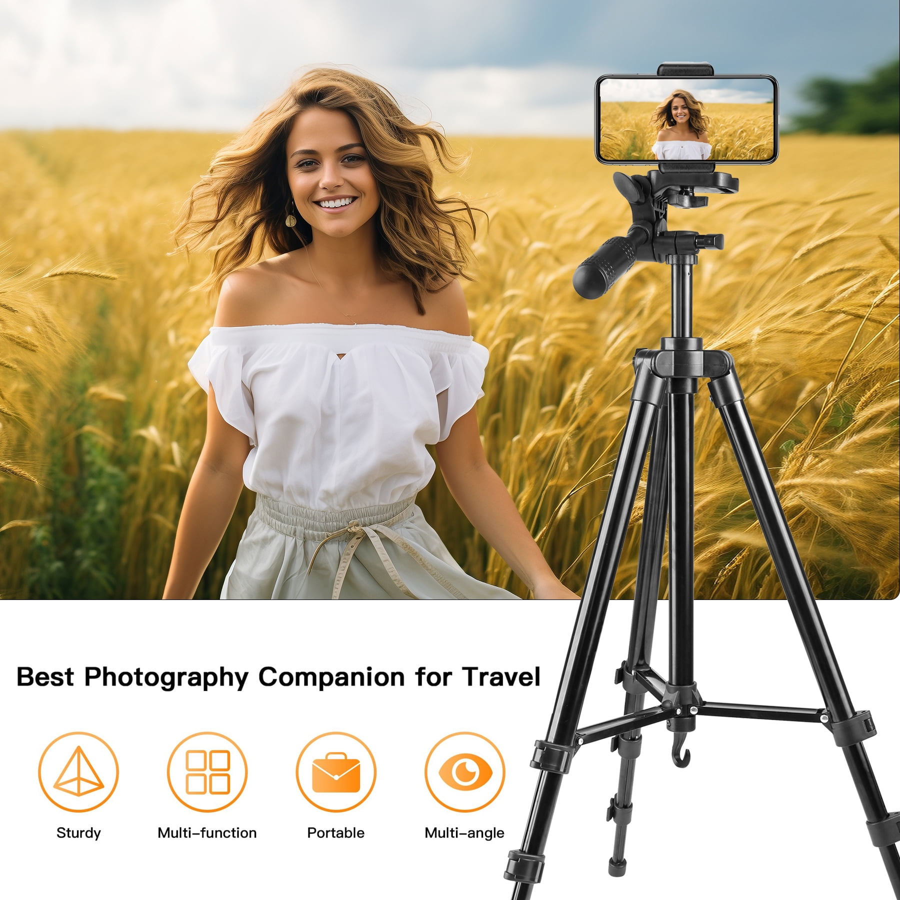 UEGOGO portable selfie lightweight mobile phone tripod, compatible with