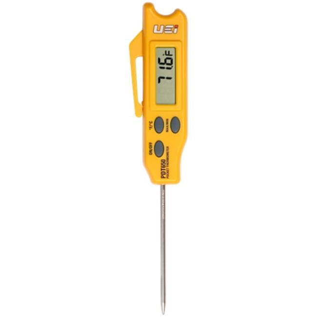 UEI PDT650PACK Folding Digital Pocket Thermometer Counter Display with PTD650 - Pack of 6