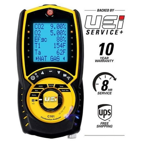 UEI Test Instruments C161KIT Residential Combustion Analyzer Kit with Printer & Hard Case