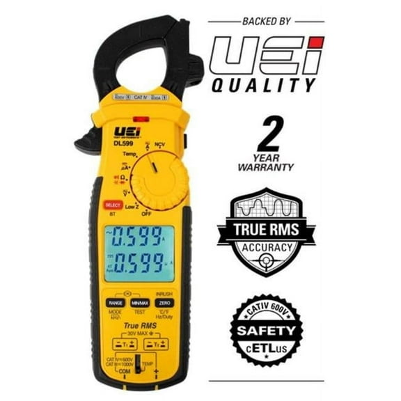UEI Test Instruments DL599 Wireless TRMS Clamp Meter with 3-Phase Rotation Tests