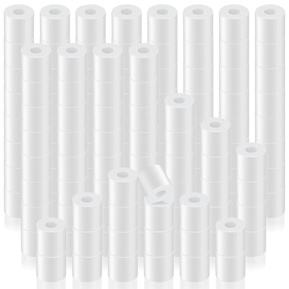 UEIWMX-200 Pcs White Nylon Spacers 1/2 '' Thick, 1/2 '' Od 0.194 '' ID Round Rubber Plastic Washers Electrical Outlet Screw Spacers for Robotics Electrical Screws, Switch and Receptacle