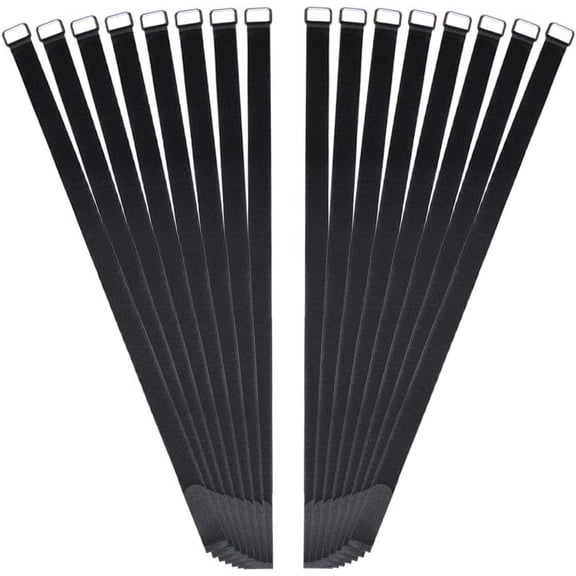 UEIWMX-30 inch Reusable Extend Securing Strap - Fastening Cable Strap - 16 PACK Adjustable Nylon Hook and Loop Cable Tie Down Strap