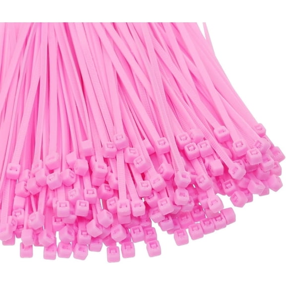 UEIWMX-4 Inch Multi-Color Multi-Purpose Nylon zip Ties (4 inch, 200pcs Pink)