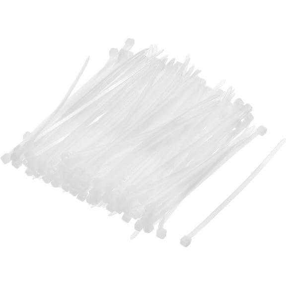 UEIWMX-4 Inch White Zip Ties, 500 Pcs Cable Ties Nylon Strip Zip Wire Cable Heavy Duty Tie Fastener Off for Outdoor Use Garden