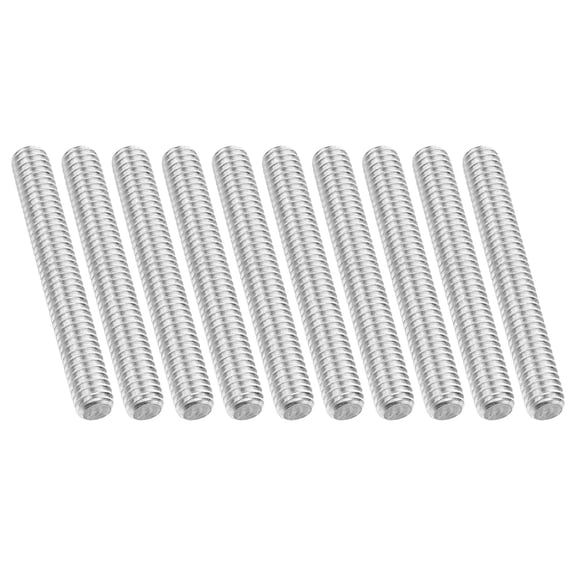 UEIWMX-5/16"-18 UNC 304 Stainless Steel Fully Threaded Rod, 10Pcs 2.4" Length Long Threaded Screw Right Hand Threads All Threaded Rod Studs for Anchoring Bolt, Clamps, Hangers and U-Bolts