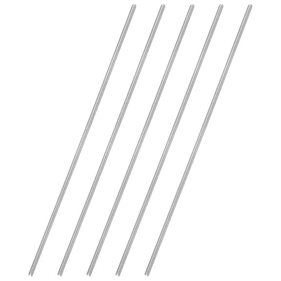 UEIWMX-5Pcs Fully Threaded Rod, M2 x 0.4mm Pitch 304 Stainless Steel Right Hand Threads Studs, 100mm/4 Long Threaded Screw Rods Fasteners for Anchors Bolts Hangers Clamps U Bolts