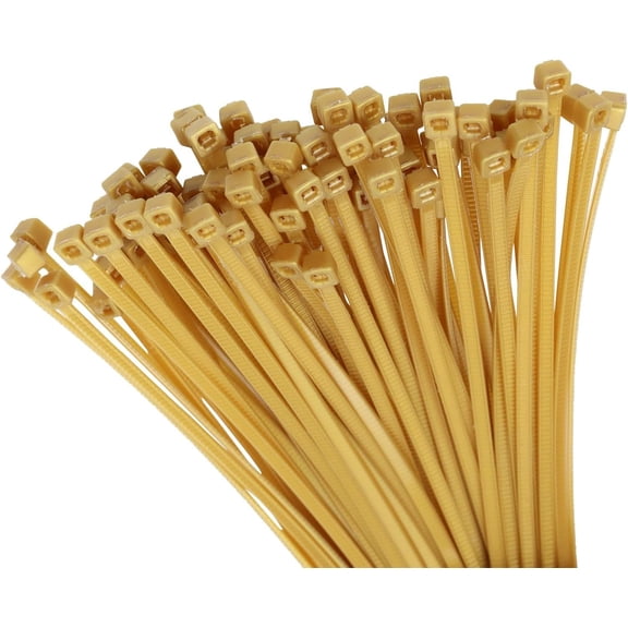 UEIWMX-6 Inch Multi-Color Multi-Purpose Heavy Duty Nylon Zip Cable Ties (200, Gold)