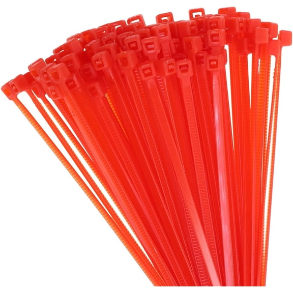 UEIWMX-6 Inch Multi-Color Multi-Purpose Heavy Duty Nylon Zip Cable Ties (200, Red)