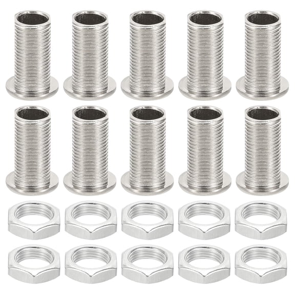 UEIWMX-M12x22mm Bolts and Nuts Kit, 10 Set Fine Thread Hollow Screws Assortment Round Head Screw Through Hole Bolt Chandelier Fasteners