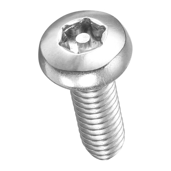 UEIWMX-Pan Head Torx Security Screws Bolts (M6-1x16mm) 20Pcs, Button Torx Head Machine Screws 304 Stainless Steel - for Furniture Woodworking Project, Silver Tone