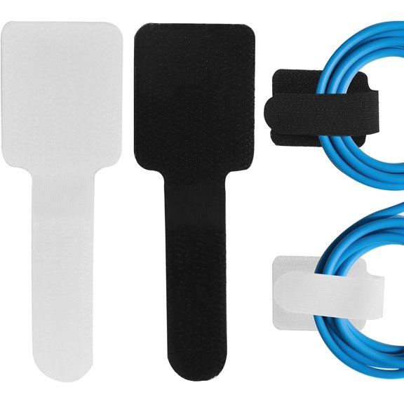 UEIWMX-Self Adhesive Cable Ties, Black+White, 40Pcs