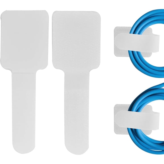 UEIWMX-Self Adhesive Cable Ties, White, 40Pcs
