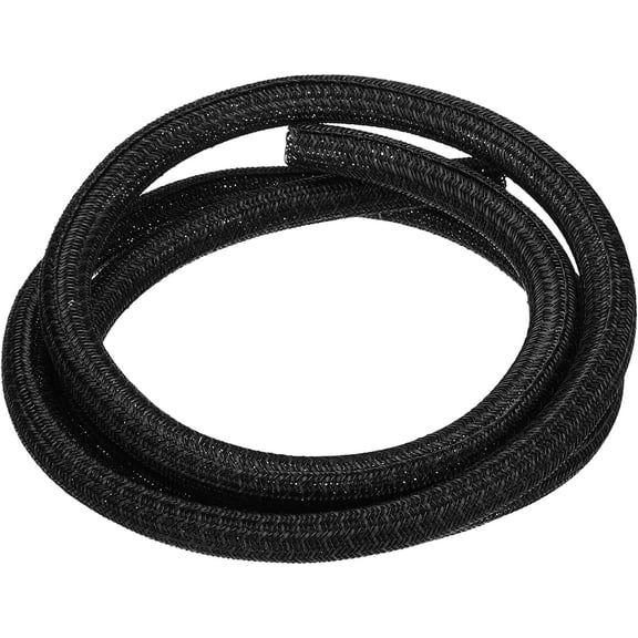 UEIWMX-Split Sleeve Wire Loom 5/16" 5Ft Black Self Wrapping Braided Sleeve UL94-V2 Fireproof PET Sleeving for Automotive, Home Cable Management