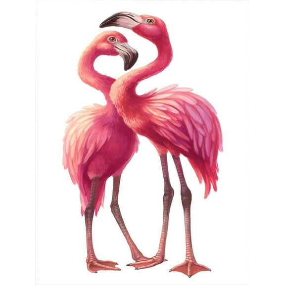 UEJUNBO Metal Home Decor Sign 2 Pink Flamingo Love Together Wall Tin Art 8x12 Inches