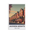thumbnail image 1 of UENPHN Jackson Heights New York Vintage Travel Posters 16X24inch(40X60cm) Canvas Wall Posters And Art Prints Modern Home Bedroom Decor Posters, 1 of 4