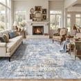 thumbnail image 1 of UERMEI 10'x12' Large Area Rugs for Living Room, Washable Non-slip Soft Indoor Modern Abstract Rug for Bedroom Dining Room Office Home Decor Carpet, Glacier Blue, 1 of 10