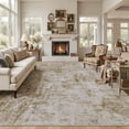 thumbnail image 1 of UERMEI 10'x12' Large Area Rugs for Living Room, Washable Non-slip Soft Indoor Modern Abstract Rug for Bedroom Dining Room Office Home Decor Carpet, Gold Brown, 1 of 11
