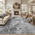 thumbnail image 1 of UERMEI 10'x12' Large Area Rugs for Living Room, Washable Non-slip Soft Indoor Modern Abstract Rug for Bedroom Dining Room Office Home Decor Carpet, Dark Gray, 1 of 11