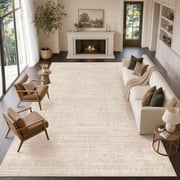 UERMEI 10'x14' Area Rugs for Living Room, Modern Abstract Washable Rug for Bedroom Dining Room Office, Non-Slip Soft Low Pile Home Decor Carpet Accent Rug, Beige deal from Walmart