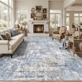 thumbnail image 1 of UERMEI 10'x14' Large Area Rugs for Living Room, Washable Non-slip Soft Indoor Modern Abstract Rug for Bedroom Dining Room Office Home Decor Carpet, Glacier Blue, 1 of 9
