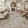 thumbnail image 1 of UERMEI 10'x14' Large Area Rugs for Living Room, Washable Non-slip Soft Indoor Modern Abstract Rug for Bedroom Dining Room Office Home Decor Carpet, Gold Brown, 1 of 10