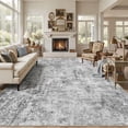 thumbnail image 1 of UERMEI 10'x14' Large Area Rugs for Living Room, Washable Non-slip Soft Indoor Modern Abstract Rug for Bedroom Dining Room Office Home Decor Carpet, Gray, 1 of 9