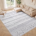 thumbnail image 1 of UERMEI 10'x14' Area Rugs for Living Room, Washable Rugs Boho Moroccan Area Rug Soft Neutral Geometric Bohemian Carpet Distressed Indoor Rug for Bedroom Dining Room Office Foldable Nonslip Rug, Gray, 1 of 8