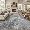 thumbnail image 1 of UERMEI 10'x14' Large Area Rugs for Living Room, Washable Non-slip Soft Indoor Modern Abstract Rug for Bedroom Dining Room Office Home Decor Carpet, Dark Gray, 1 of 10