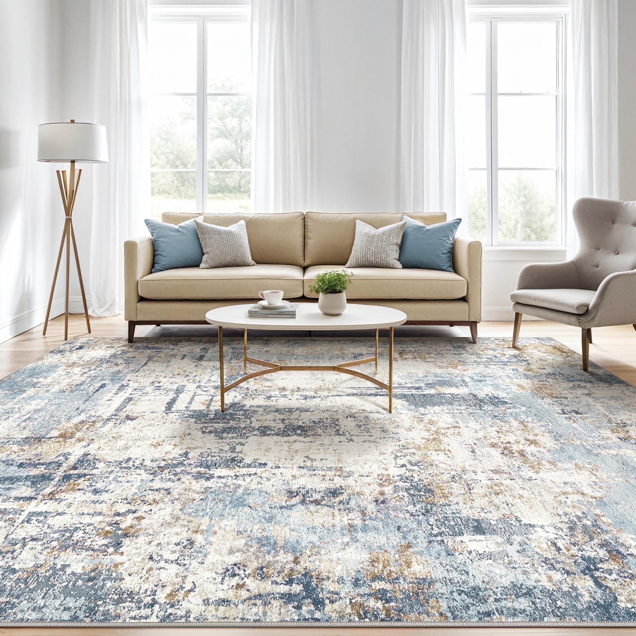 UERMEI 10'x14' Large Area Rugs for Living Room, Washable Non Slip ...